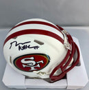 George Kittle San Francisco 49ers Autographed Riddel Flat White Speed Mini Helmet