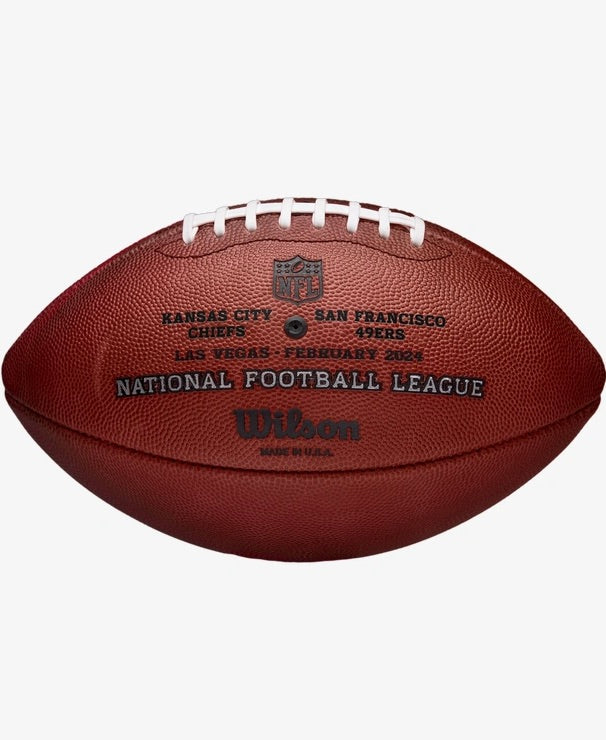 Super Bowl LVIII (58) Football Official Game Model by Wilson With Team Names