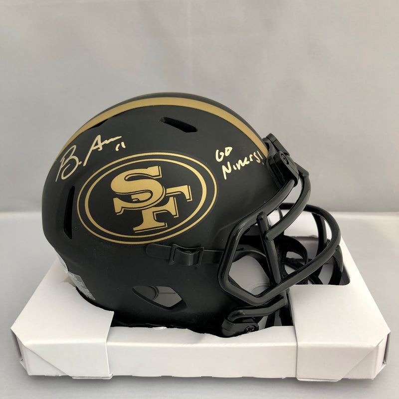 Brandon Aiyuk San Francisco 49ers Autographed Riddell Eclipse Speed Mini Helmet