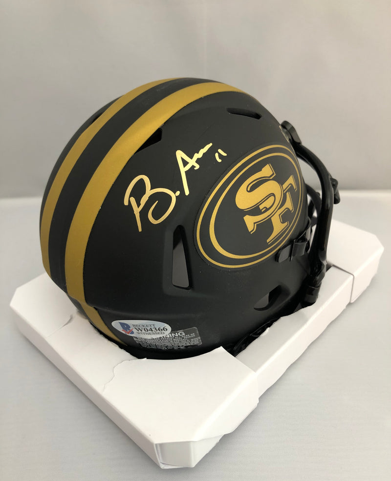 Brandon Aiyuk San Francisco 49ers Autographed Riddell Eclipse Speed Mini Helmet