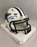 CeeDee Lamb Dallas Cowboys Autographed Riddel Flat White Speed Mini Helmet