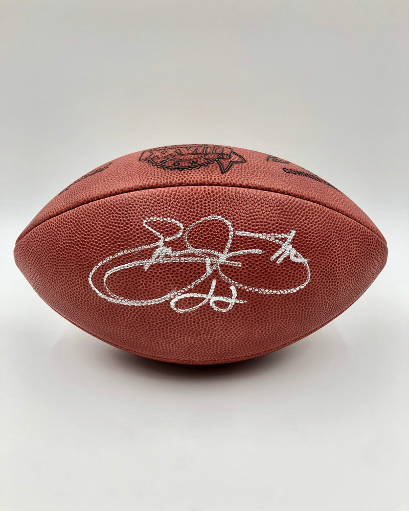 Emmitt Smith Dallas Cowboys Autographed Super Bowl XXVIII Duke Game Model Football