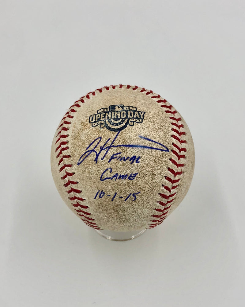 Tim Hudson San Francsico Giants Game-Used 2015 Opening Day Autographed MLB Baseball