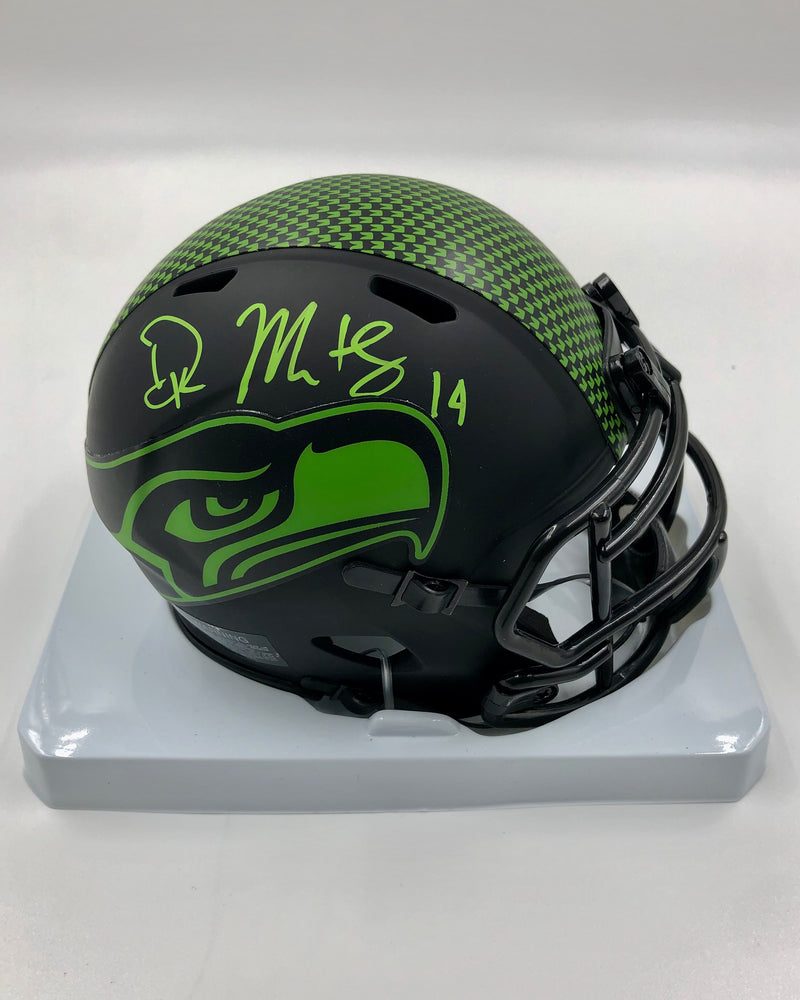DK Metcalf Autographed Seattle Seahawks Riddell Eclipse Speed Mini Helmet