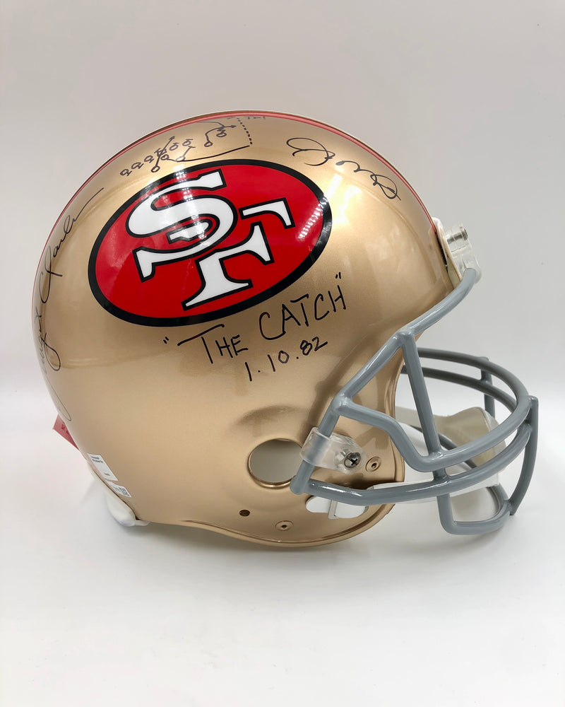 Dwight Clark & Joe Montana San Francisco 49ers Autographed Authentic Riddell Proline Helmet "The Catch 1.10.82"