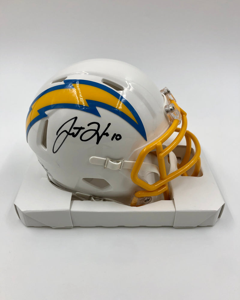 Justin Herbert Autographed Los Angeles Chargers Riddell Speed Mini Helmet