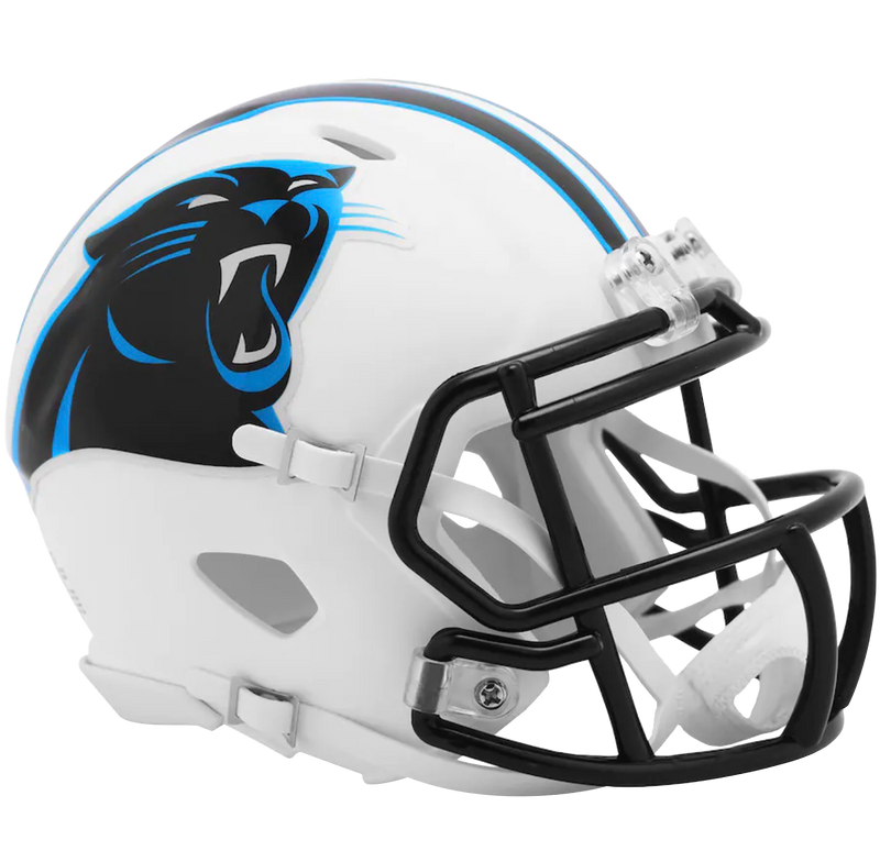 Carolina Panthers Flat White Alternate Speed Mini Helmet