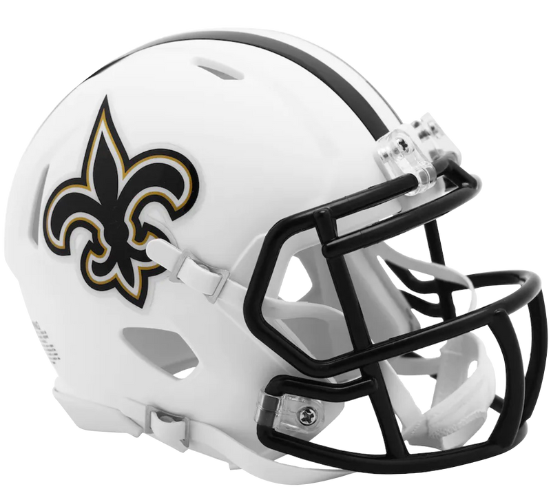 New Orleans Saints Flat White Alternate Speed Mini Helmet